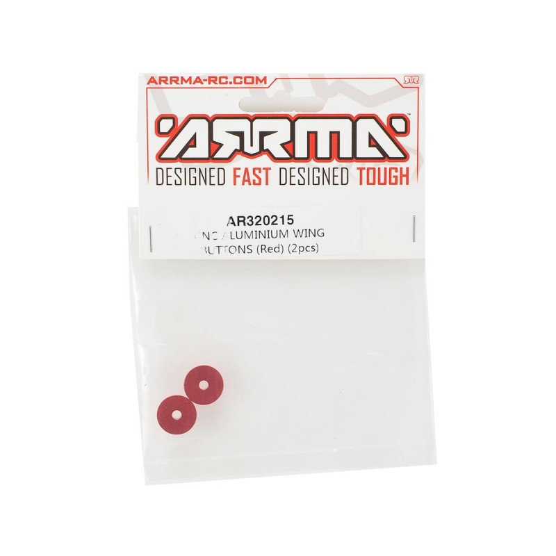 Arrma Aluminum Wing Buttons (Red) (2)