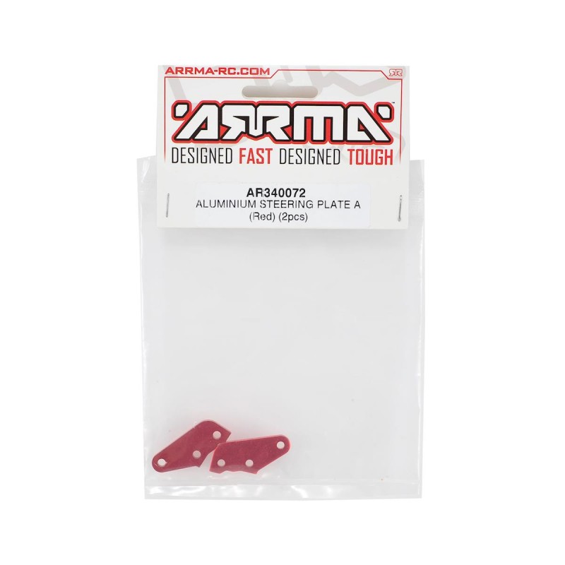 Arrma Aluminum "A" Steering Plate (Red) (2)