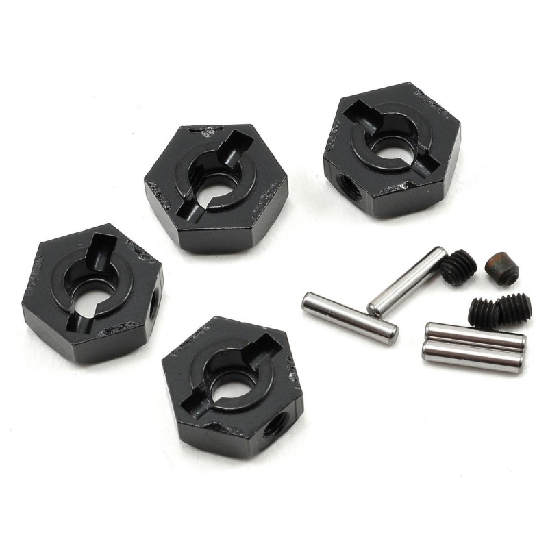 Axial Narrow 12mm Aluminum Hub Set w/Hardware (Black) (4)