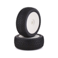 GRP Racing Atomic Pre-Mounted 1/8 Buggy Tires (2) (White) w/Medium Compound