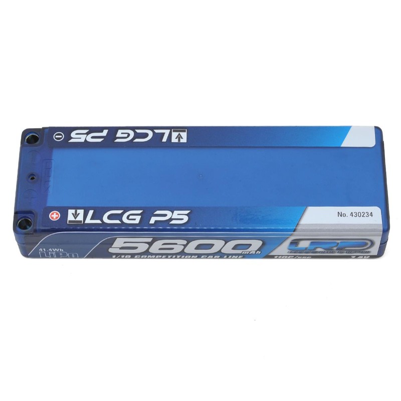 LRP TC LCG P5 2S LiPo 55C Hard Case Battery Pack (7.4V/5600mAh) w/5mm Bullets