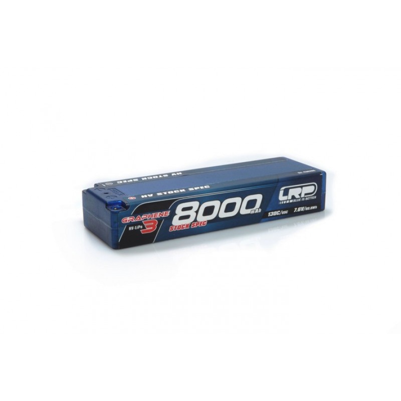LRP HV Stock Spec GRAPHENE-3 8000mAh Hardcase Battery - 7.6V LiPo - 130C/65C