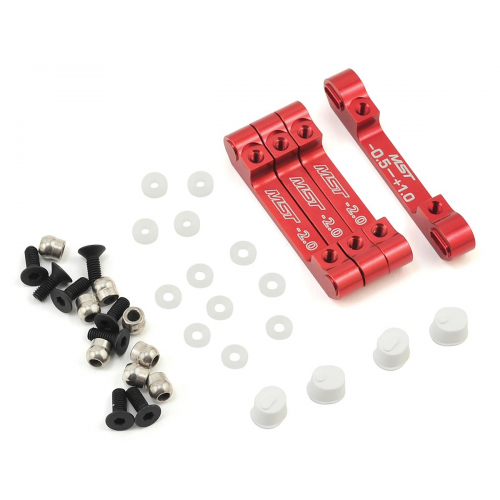 MST RMX 2.0 S Aluminum Suspension Mount Set (Red)