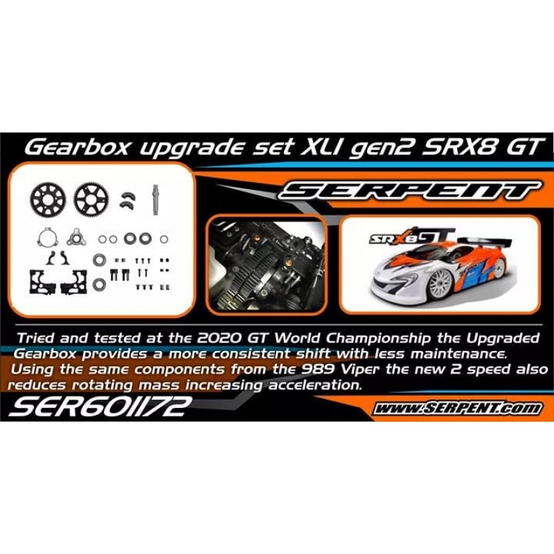 Serpent Racing  Gearbox upgrade set XLI gen2 SRX8 GT