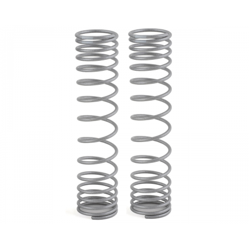 Traxxas Spring, shock, front, 134mm (silver) (GTR) (progressive, 0.833 rate, white stripe) (2)