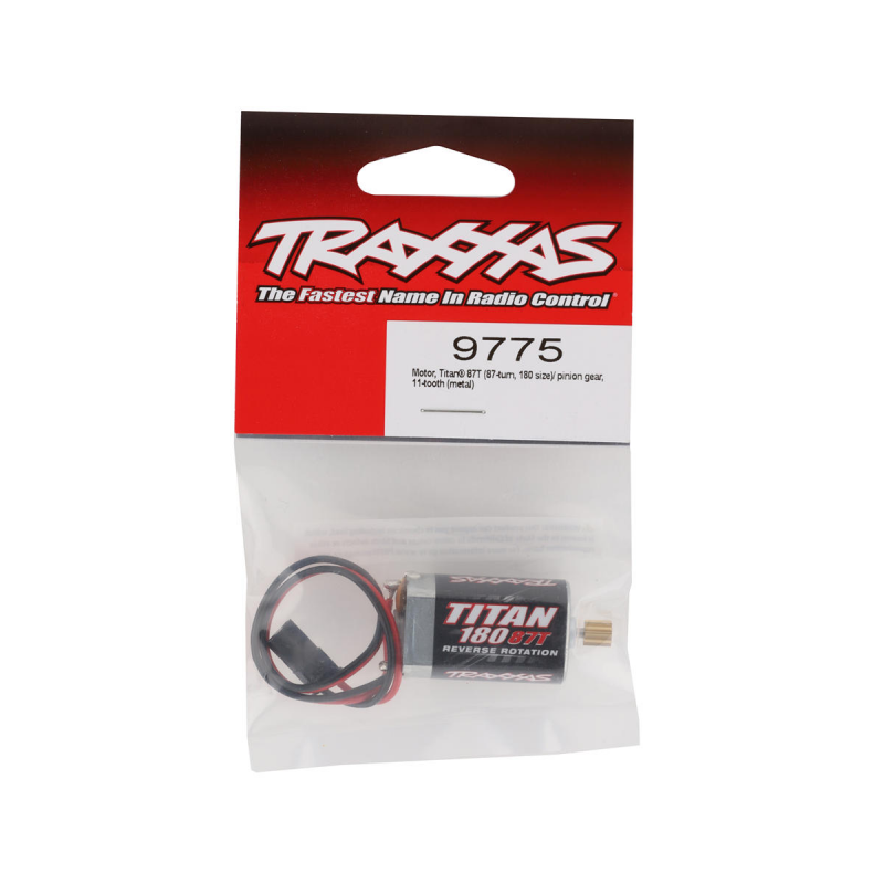 Traxxas  Motor, Titan® 87T (87-turn, 180 size)/ pinion gear, 11-tooth (metal)