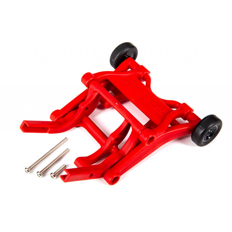 Traxxas Wheelie bar, assembled (Red) (fits Slash®, Stampede®, Rustler®, Bandit® series)