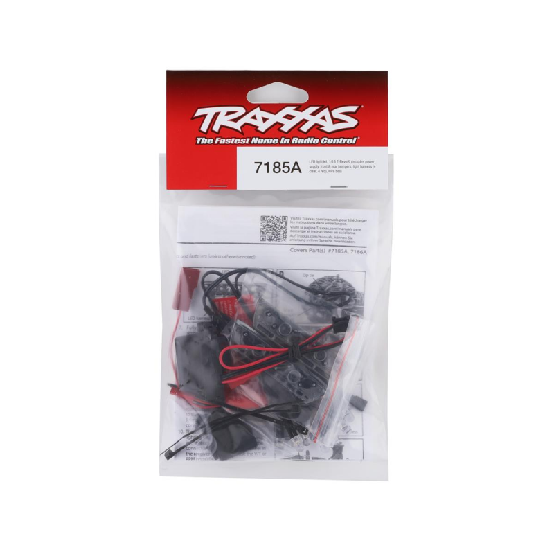 Traxxas Complete LED Light Kit (1/16 E-Revo) (includes power supply, front & rear bumpers, light harness (4 clear, 4 red), wire ties)