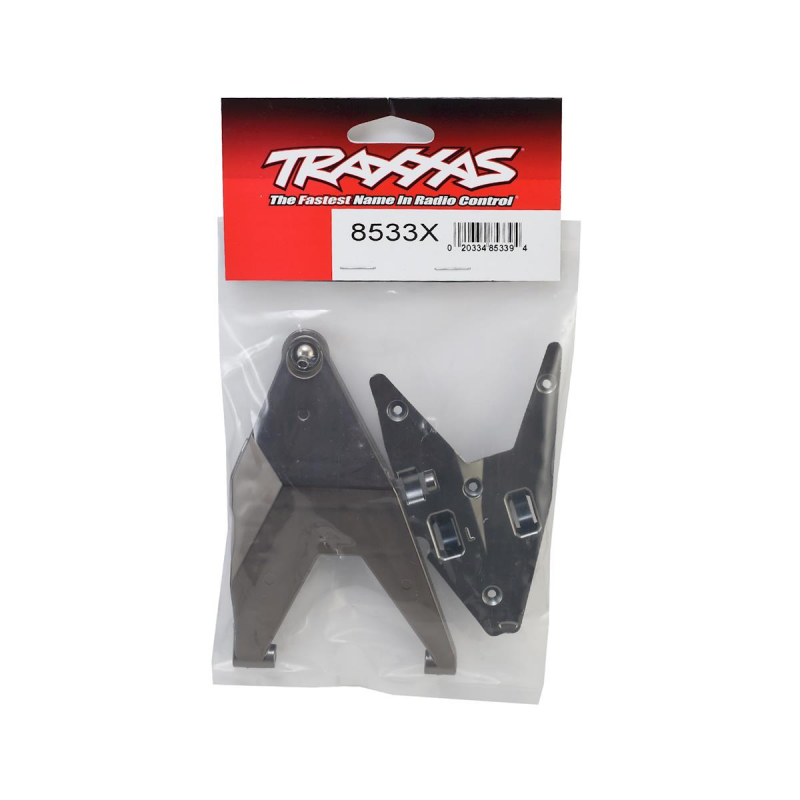 Traxxas Unlimited Desert Racer Suspension arm, lower left/ arm insert (satin black chrome-plated) (assembled with hollow ball)