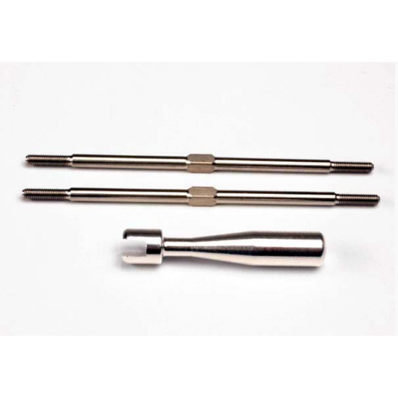 Traxxas Turnbuckles titanium 94mm (front tie rods) (2) & billet aluminum wrench