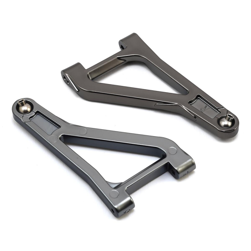 Traxxas Unlimited Desert Racer Suspension arms, upper (left & right) (satin black chrome-plated) (assembled with hollow balls)
