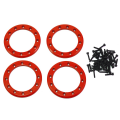 Traxxas TRX-4 & TRX-6 Beadlock rings red (1.9") (aluminum) (4)