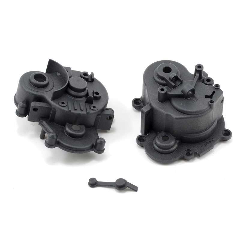 Traxxas Revo & Slayer Pro Gearbox halves (front & rear) w/ rubber access plug shift detent ball Included spring 4mm GS & shift shaft seal glued