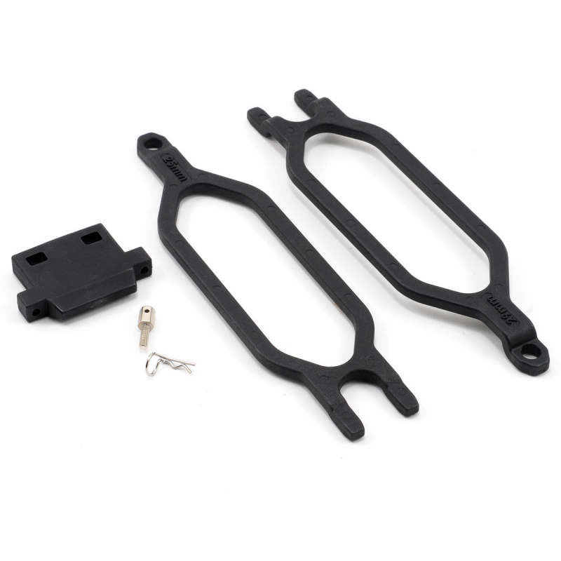 Traxxas Stampede Hold down battery (2) & hold down retainer w/ battery post & angled body clip