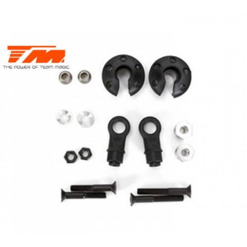 Team Magic M8JS/JR - Shock Ball End, Spring Cap and Hardware Set (2)  