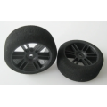 XCEED 1:10  Foam Front Tires (2)  35 Shore Carbon Black w/12mm Hex