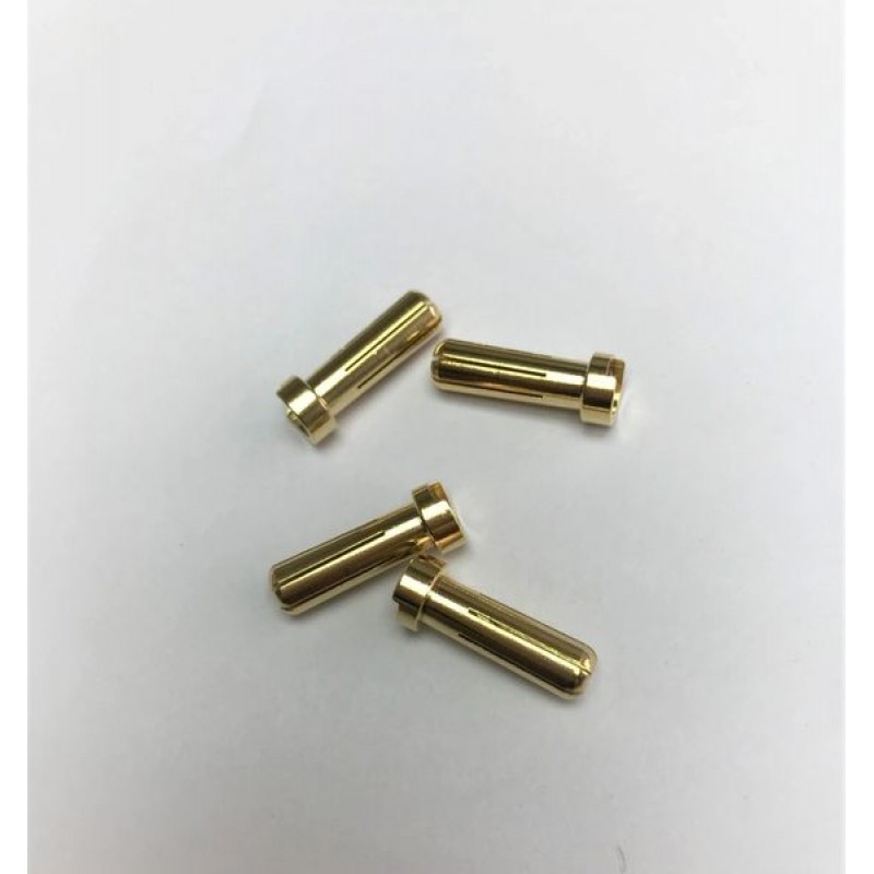 Cable / Battery Connector 5 mm spring-type brass (4)