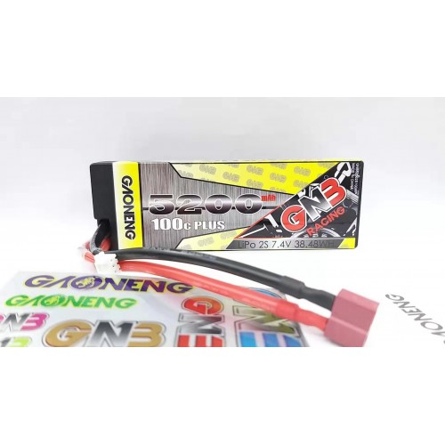 Gaoneng GNB 7.4V 5200mAh 100C 2S Lipo Battery 