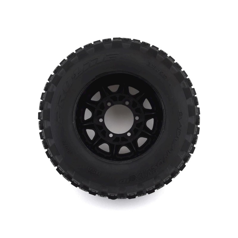 Pro-Line Hyrax 2.8" Pre-Mounted Tires w/Raid Rear Wheels (2) (Black) (M2) w/Removable 12mm Hex