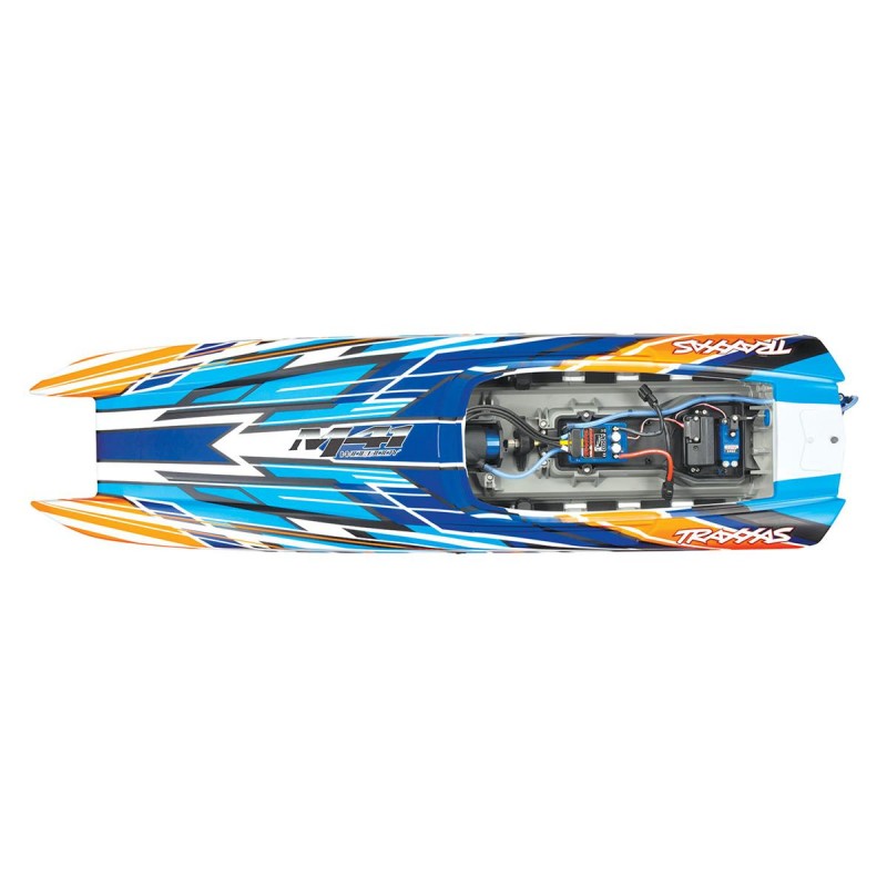 Traxxas DCB M41 Widebody 40" Catamaran High Performance 6S Race Boat (Orange) w/TQi 2.4GHz Radio & TSM