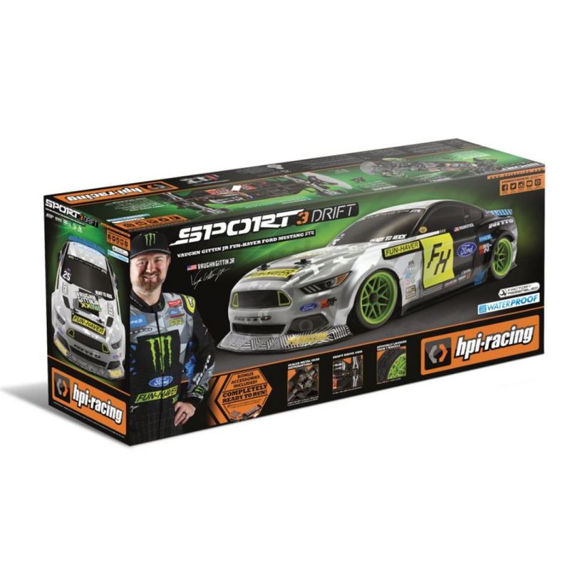 HPI Sport 3 Drift VGJR "Fun Haver" Ford Mustang 1/10 RTR 4WD Drift Car (V2) w/2.4GHz Radio, 7.2V Battery & Charger (HP120094)