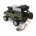 Yamix Simulation Series RC Crawler 1:28 Scale Body metal texture of material RTR W/Led Light 2.4GHz Radio System(Green)