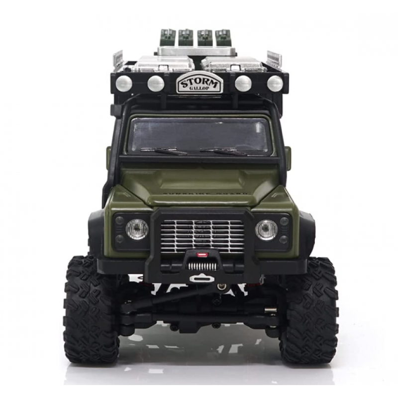 Yamix Simulation Series RC Crawler 1:28 Scale Body metal texture of material RTR W/Led Light 2.4GHz Radio System(Green)