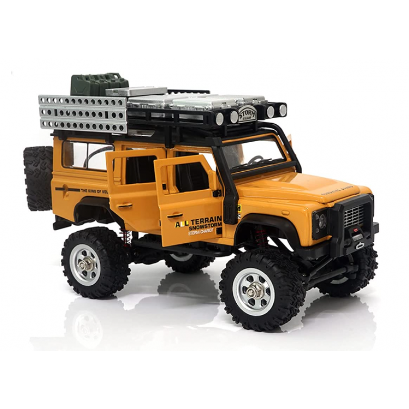 Yamix Simulation Series RC Crawler 1:28 Scale Body metal texture of material RTR W/Led Light 2.4GHz Radio System(Yellow)