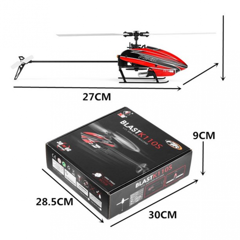 XK K130 2.4G 6CH 3D6G System Flybarless Brushless RC Helicopter - RTF