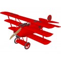 Red Baron 3-D Fokker DR1 RTF Electric Airplane (Red) w/2.4G Radio System (600mm)