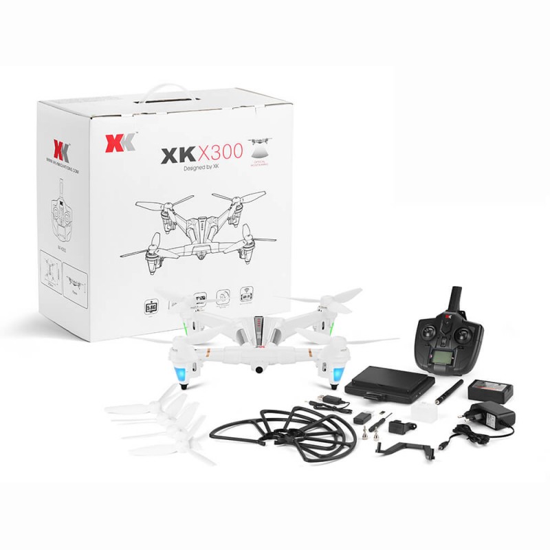 XK X300 5.8G HD 720P FPV Optical Flow Positioning Altitude Hold RC Drone w/2.4GHz Radio System