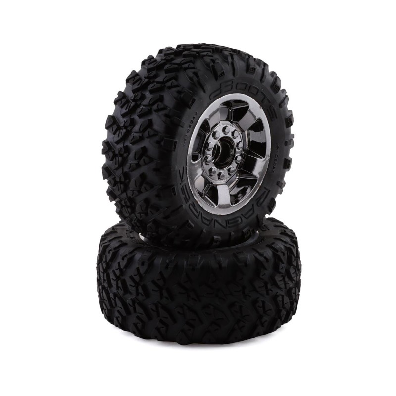 Arrma Ragnarok MT Tire ST Pre-Mounted (2) (Black Chrome)