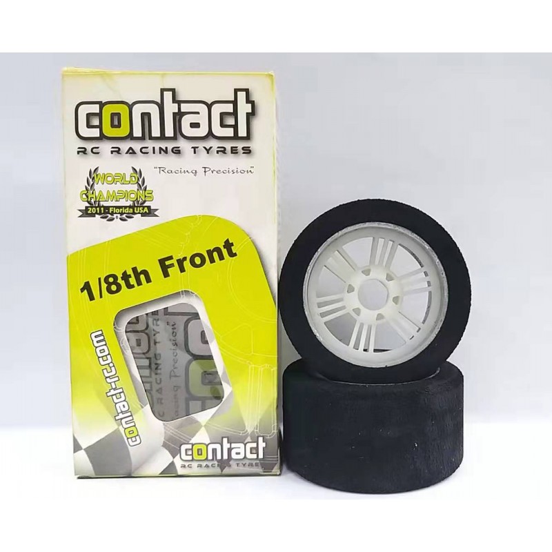 CONTACT 1:8 FOAM TIRES FRONT (2)   LIGHT DOUBLE C FOR MORE STRG W/17MM HEX