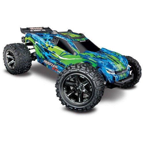 Traxxas Rustler 4X4 VXL Brushless RTR 1/10 4WD Stadium Truck (Blue/Green) w/TQi 2.4GHz Radio & TSM